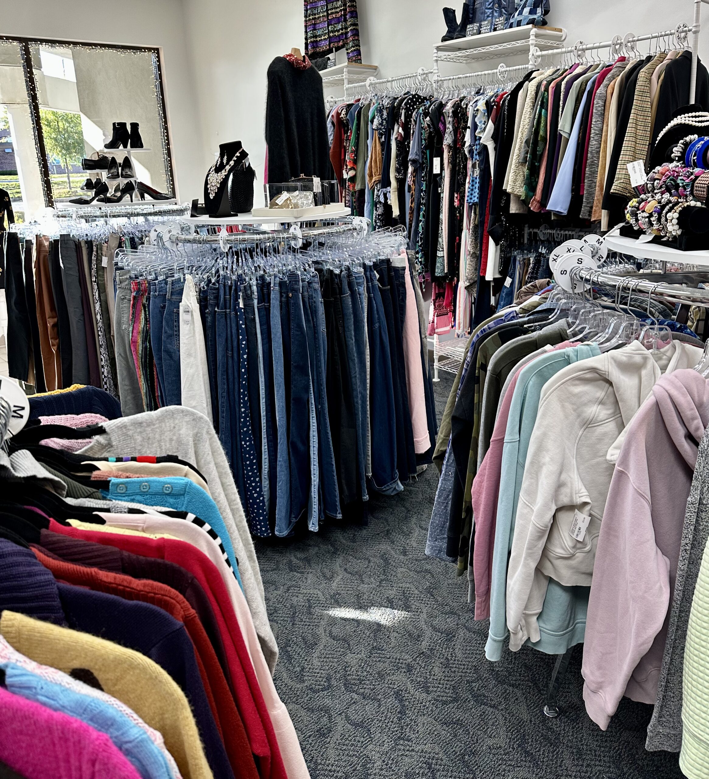 Inside Different Decades Fashion Exchange consignment boutique in Westerville with women’s clothing and vintage fashion
